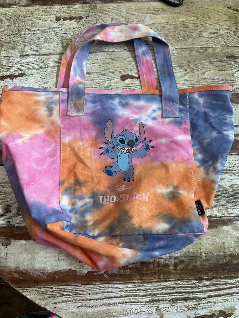 Zara Disney Stitch tote Bag EUC